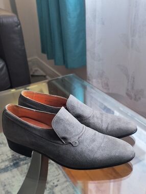 Pierre Cardin Grey Suede Penny Loafers for Men